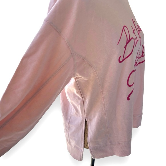 Wildfox Statement Sweatshirt But First Cocktails Small Pink Split Sides - Picture 7 of 13